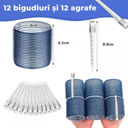 Bigudiuri profesionale de par - albastru [7]