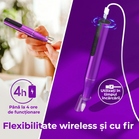 Freza electrica pentru unghii - mov [5]