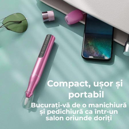 Freza electrica pentru unghii - roz [6]