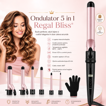 Ondulatoare de par - Ondulator de par, Set 5 in 1