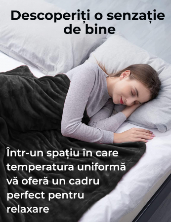 Patura cu incalzire electrica 120x160, Gri [4]