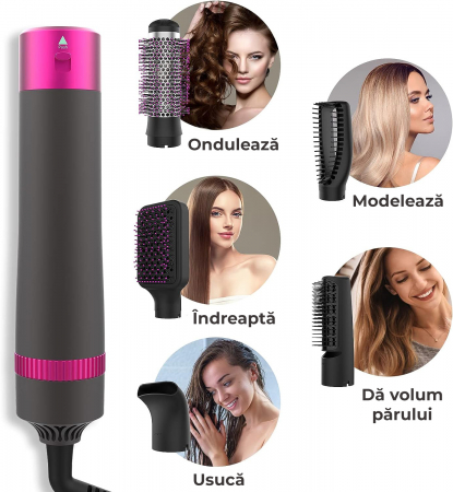Perie electrica de par pentru volum 5 in 1 RESIGILAT [6]