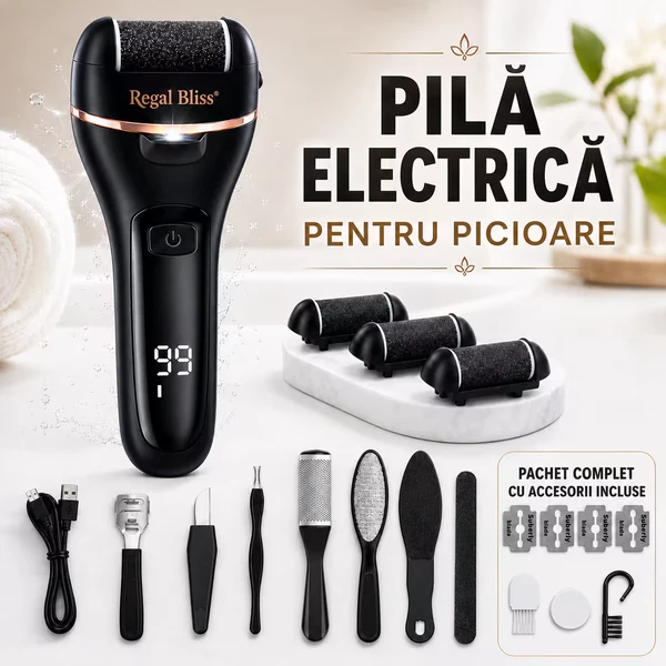 Manichiura & pedichiura - Pila electrica pentru picioare - negru