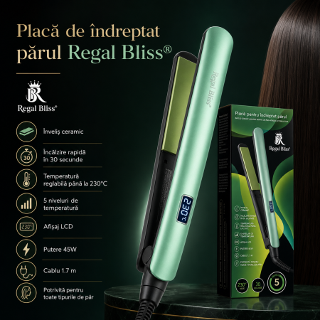 Perii de par - Placa de indreptat parul Verde