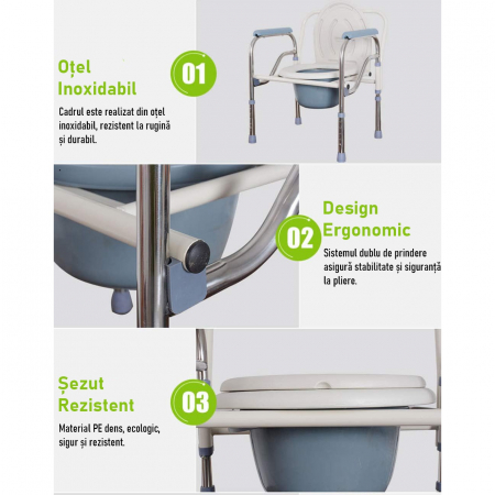 Scaun WC tip toaleta - Pliabil si reglabil [5]