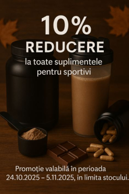 10 % reducere la toate ssuplimentele pentru sportivi