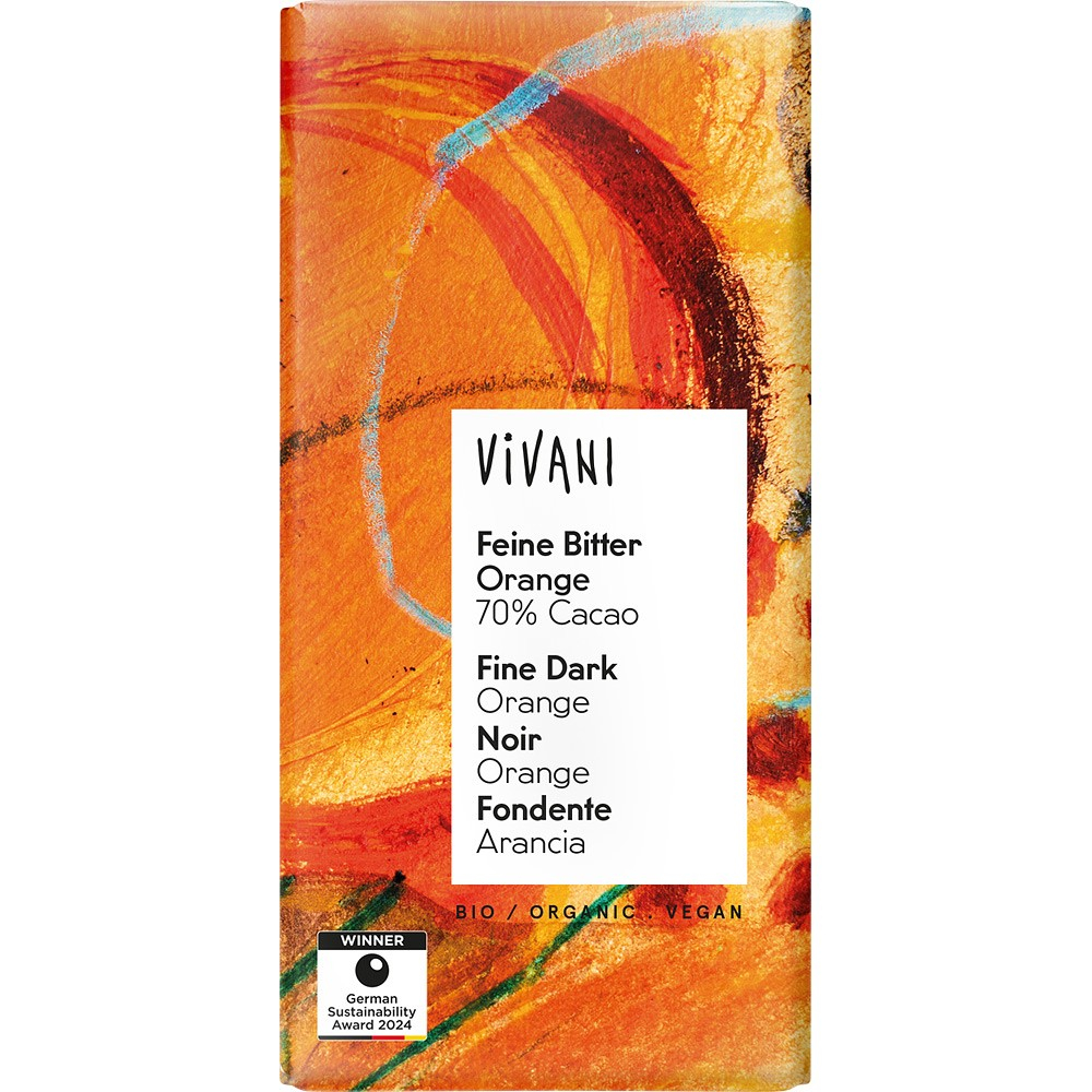 Ciocolata amaruie cu cacao 70% si ulei de portocale vegana [1]