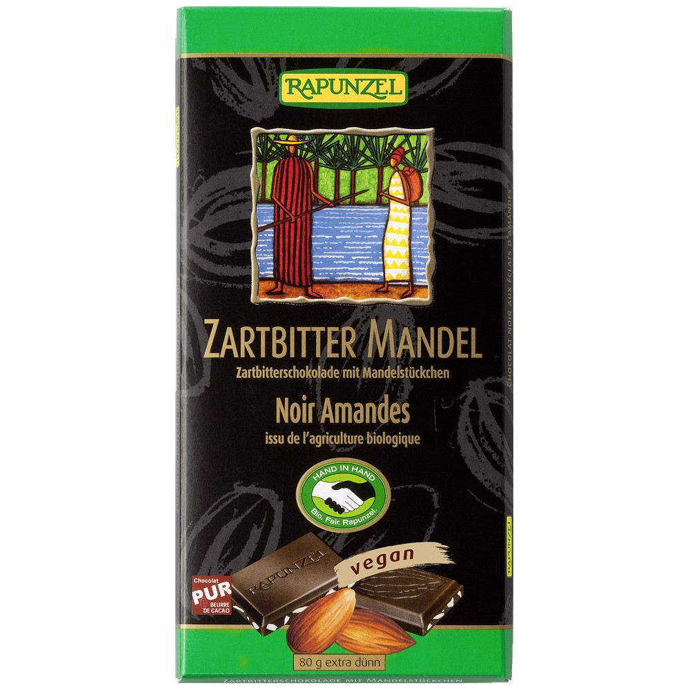 Ciocolata bio amăruie cu migdale si 55% cacao HIH [1]