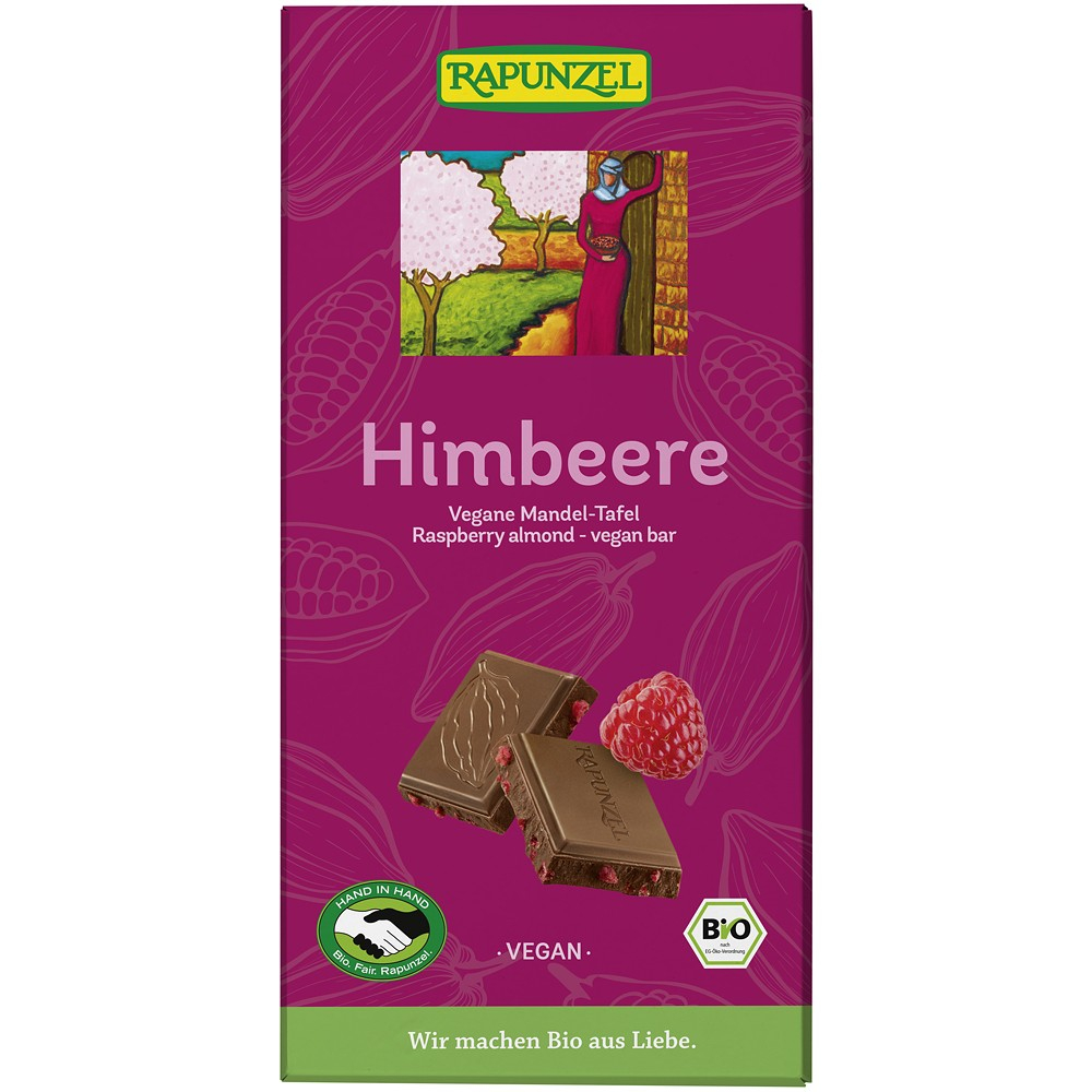 Ciocolata cu migdale si zmeura, vegana bio Rapunzel [1]