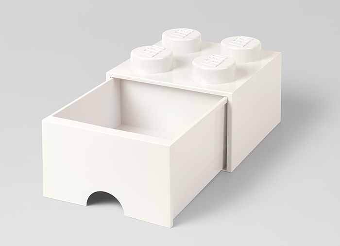 Cutie depozitare LEGO 2x2 cu sertar, alb [2]