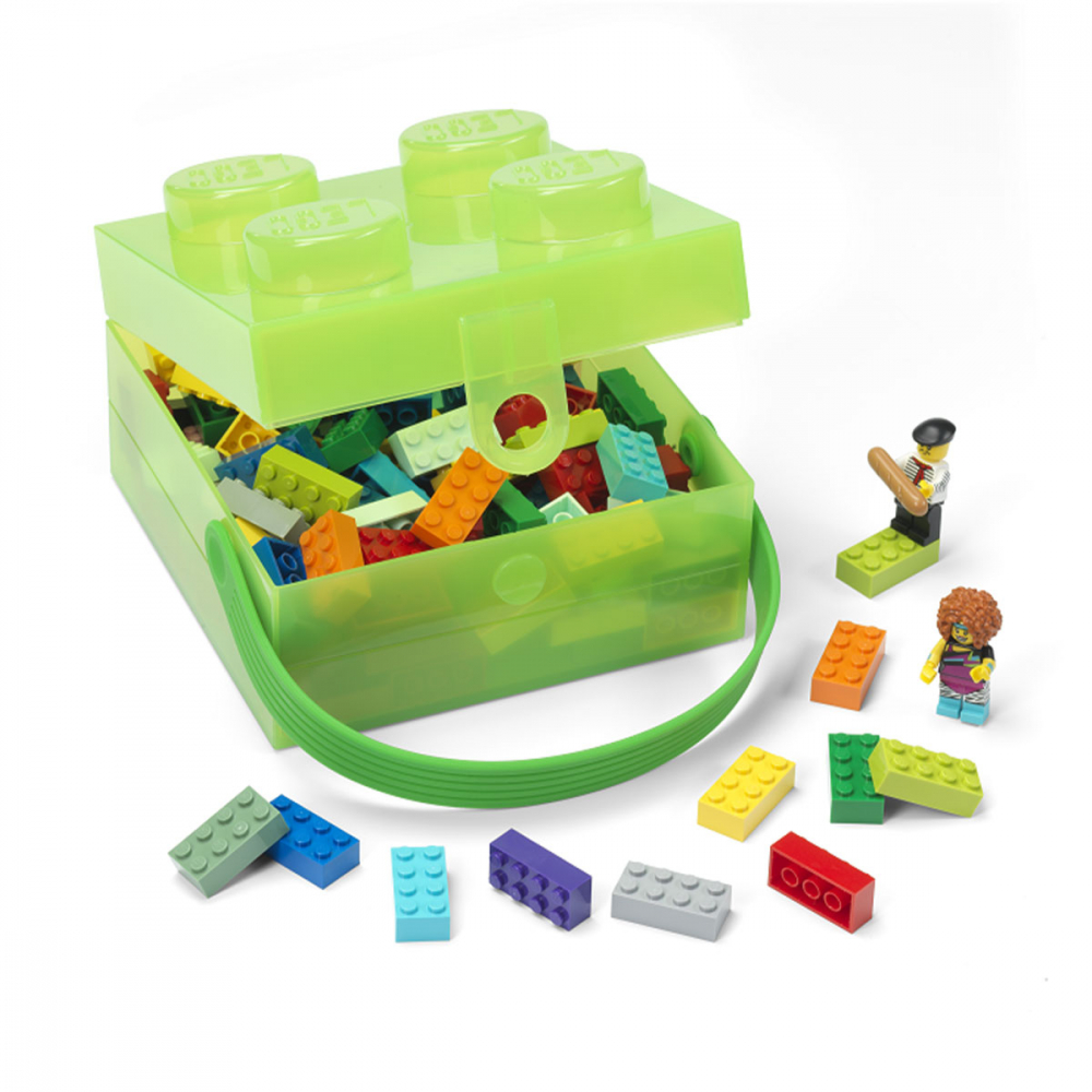 Cutie LEGO 2x2 - verde transparent [3]