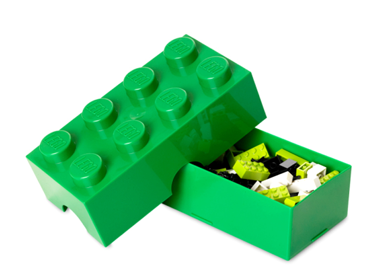 Cutie LEGO pentru sandwich verde inchis [1]