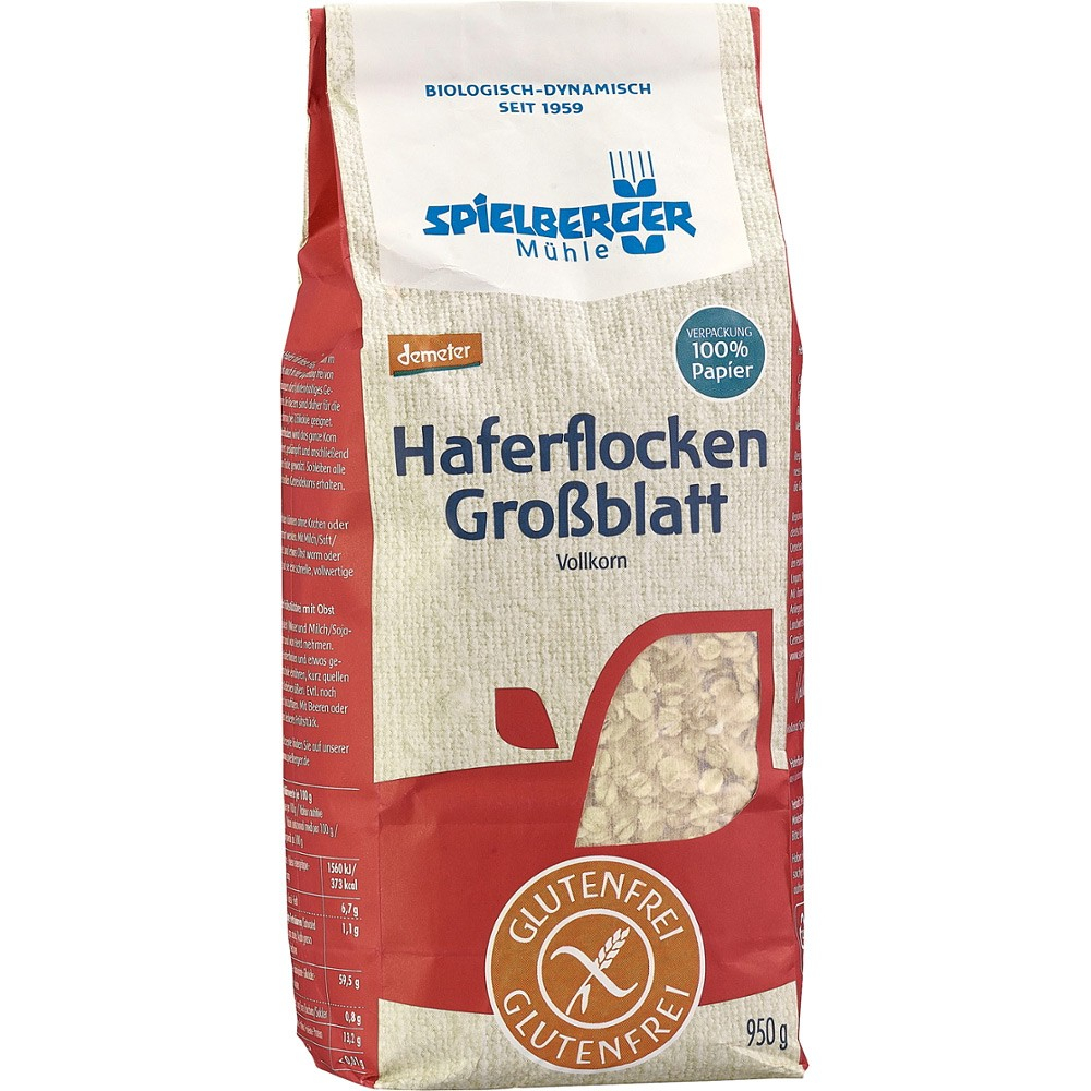 Fulgi mari de ovaz bio integrali fara gluten, Demeter [1]