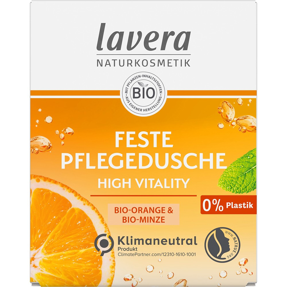 Gel de dus solid cu portocala bio si menta bio High Vitality [1]