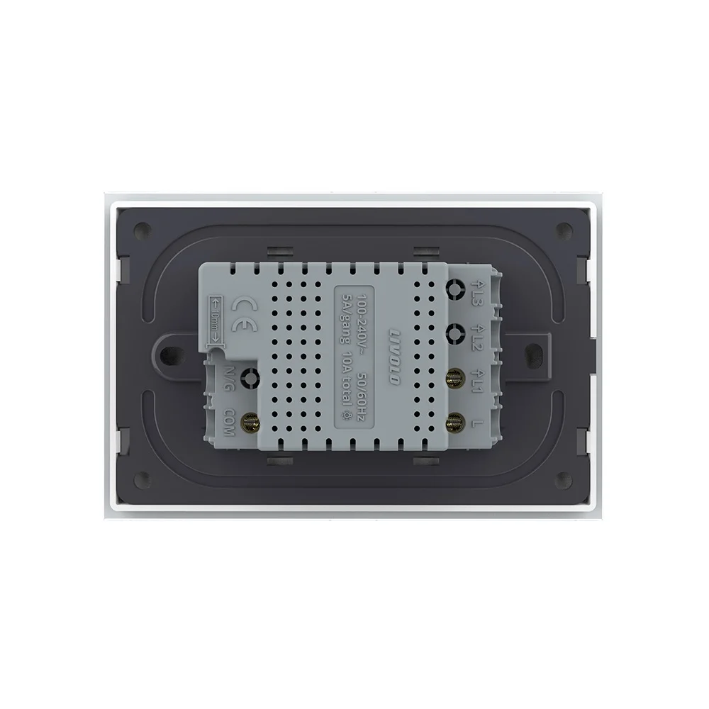 Intrerupator cap scara/cruce wireless cu touch Livolo din sticla [3]