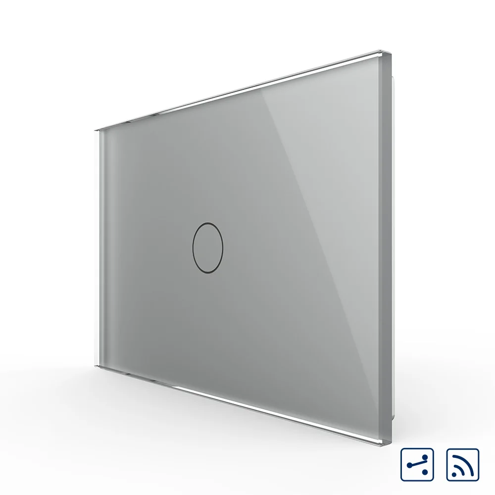 Intrerupator cap scara/cruce wireless cu touch Livolo din sticla [1]