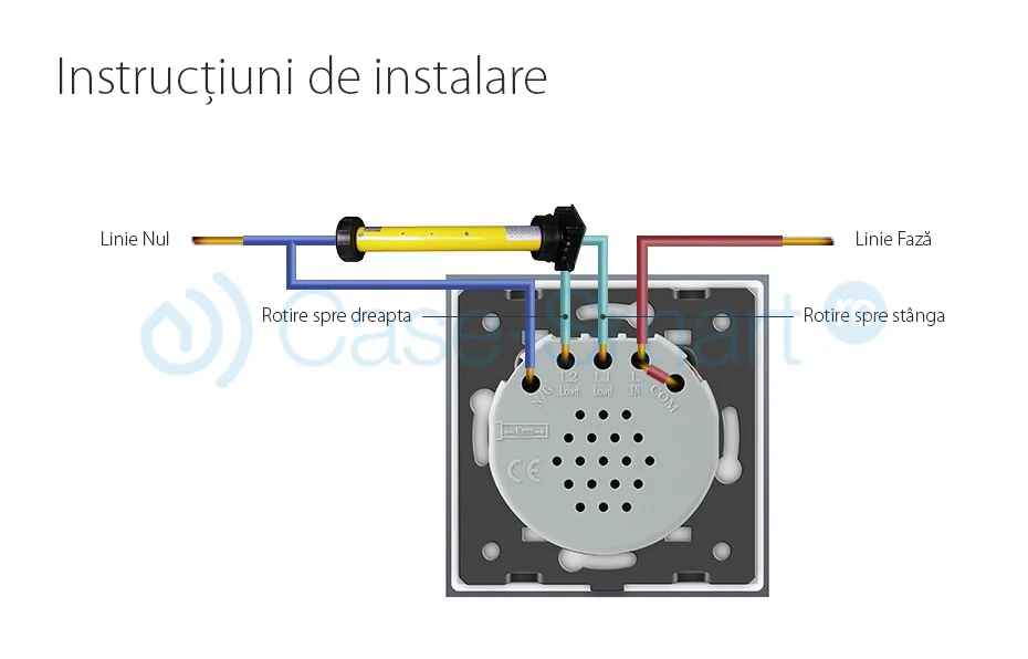 Intrerupator draperie wireless cu touch Livolo din sticla [4]