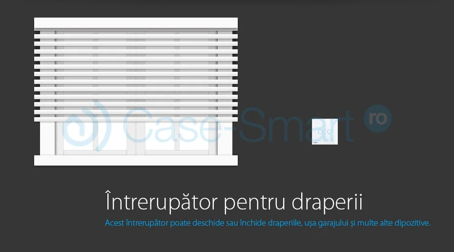 Intrerupator draperie wireless cu touch Livolo din sticla [5]
