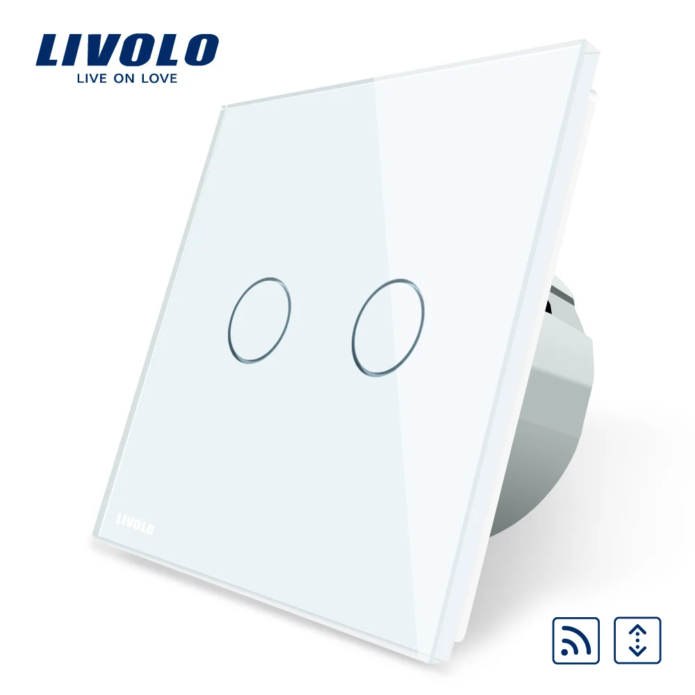 Intrerupator draperie wireless cu touch Livolo din sticla [1]