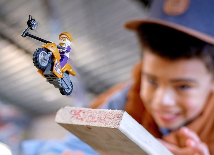 Motocicleta de cascadorii Selfie [6]