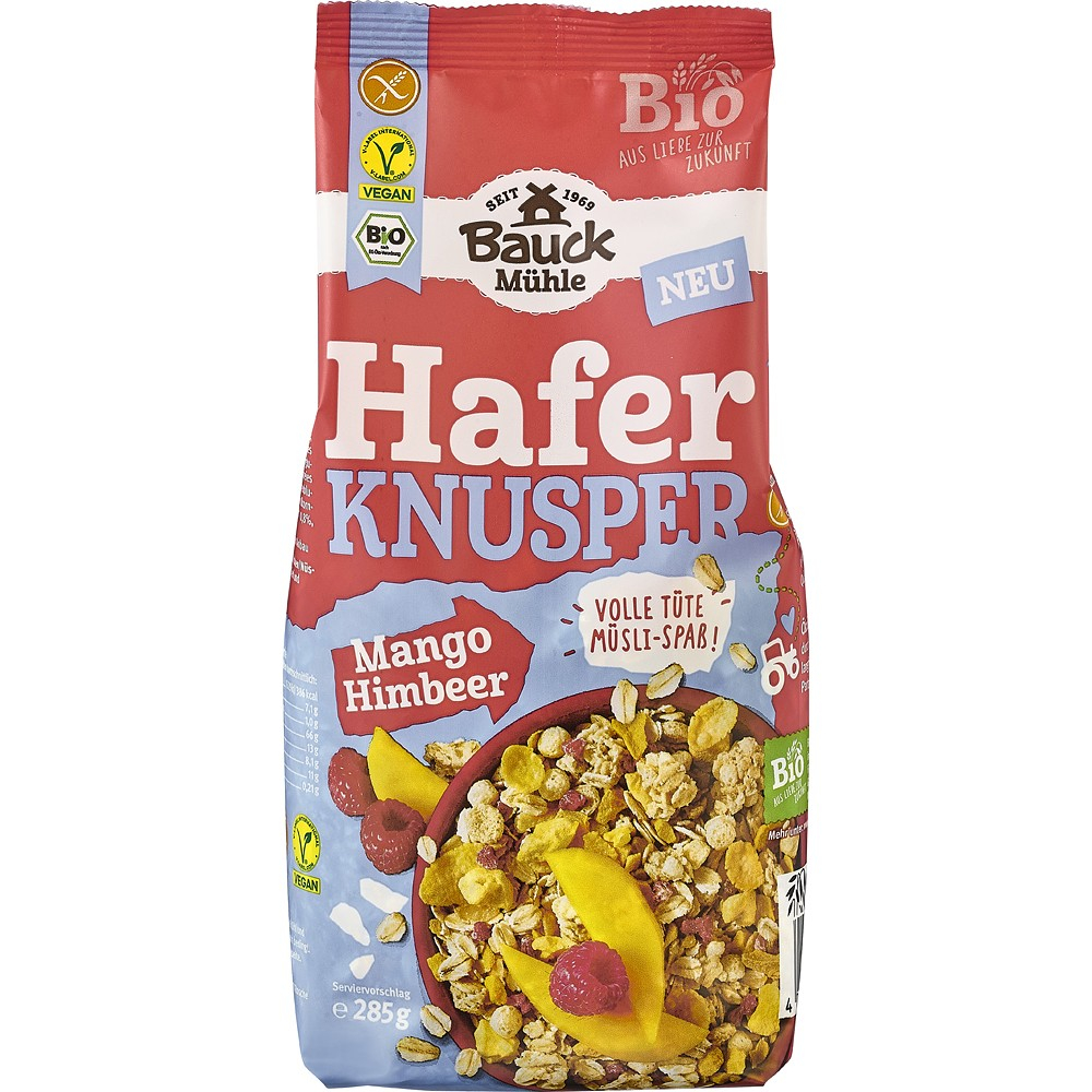 Musli bio crocant cu ovaz, mango si zmeura, fara gluten [1]