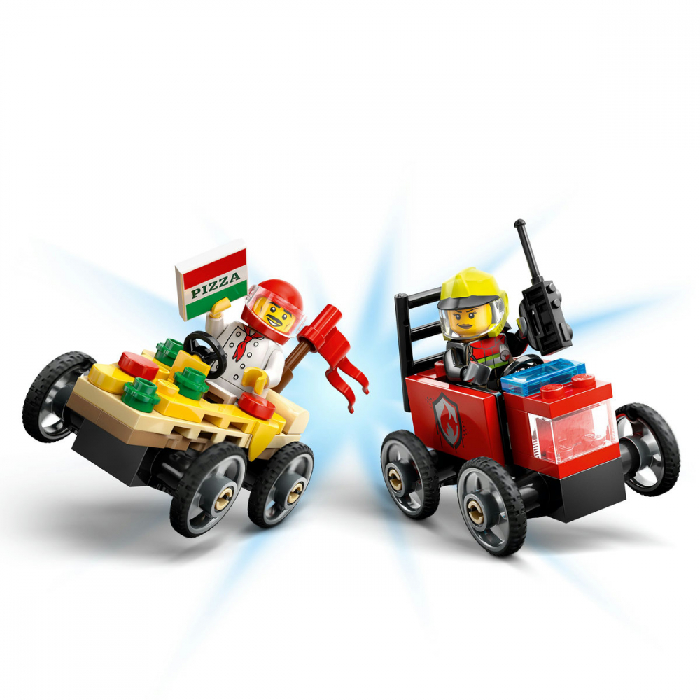 Pachet de curse Furgoneta de pizza vs. camion de pompieri [4]