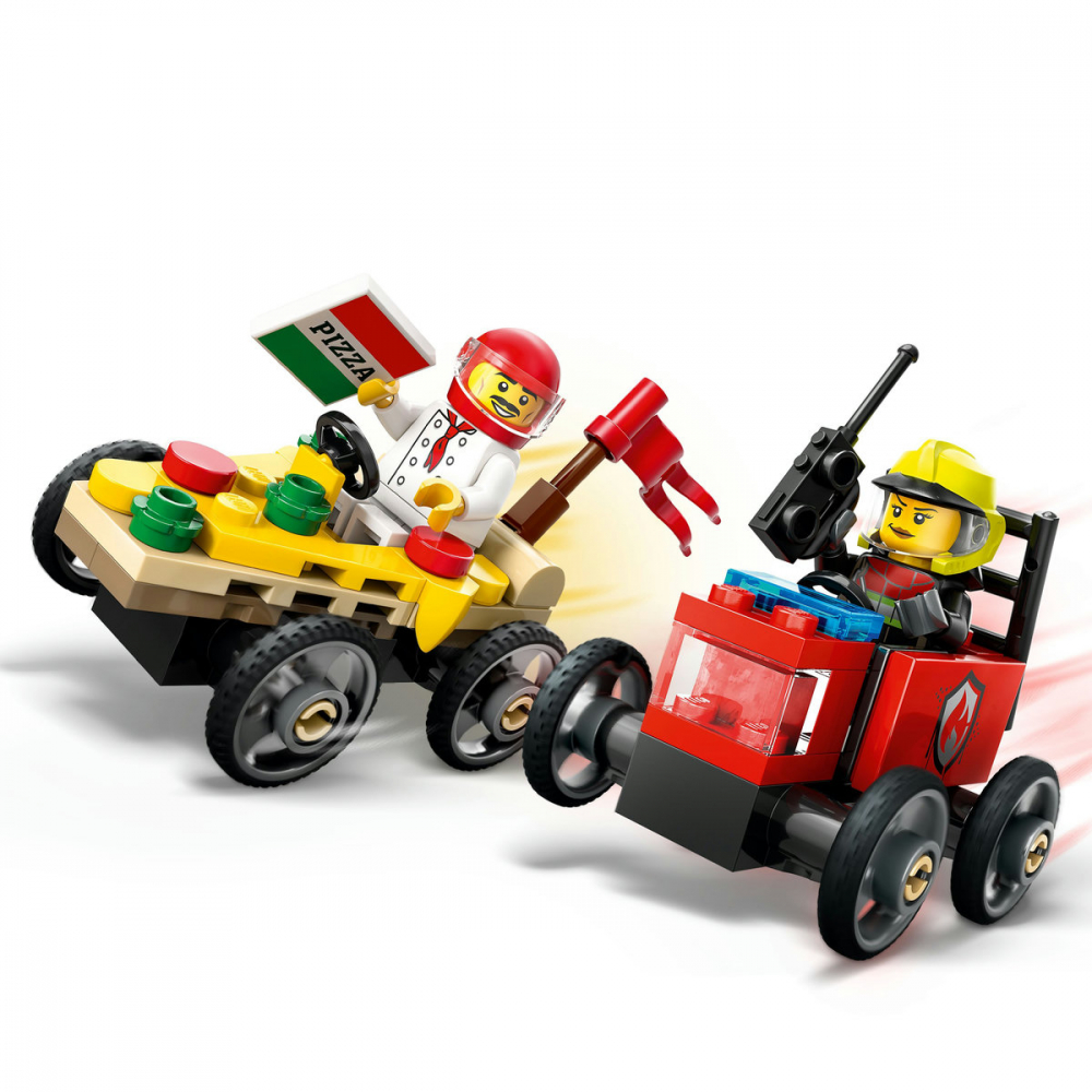 Pachet de curse Furgoneta de pizza vs. camion de pompieri [5]