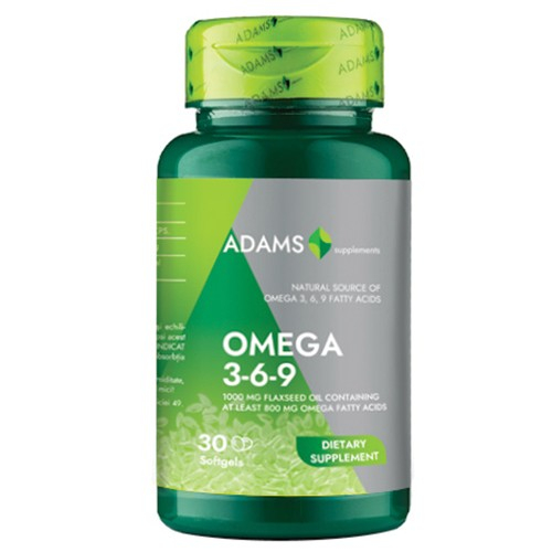 Pachet Flaxseed Oil (Omega 369) 60cps (2x30cps). Adams [1]