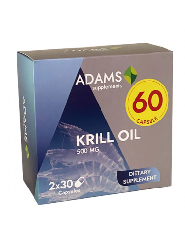Pachet Krill Oil 500mg 30cps + 30cps GRATUIT. Adams [1]