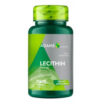 Pachet Lecitina 1200mg 60cps. (2x30cps). Adams [1]