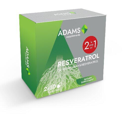 Pachet Resveratrol 60cps. Adams [1]