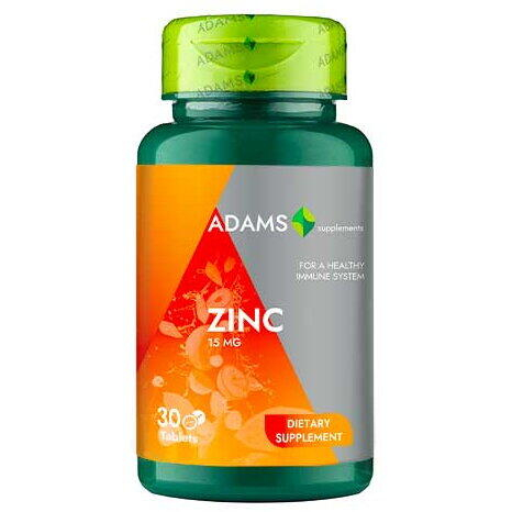 Pachet Zinc 15mg 60tab (2X30tab). Adams [1]