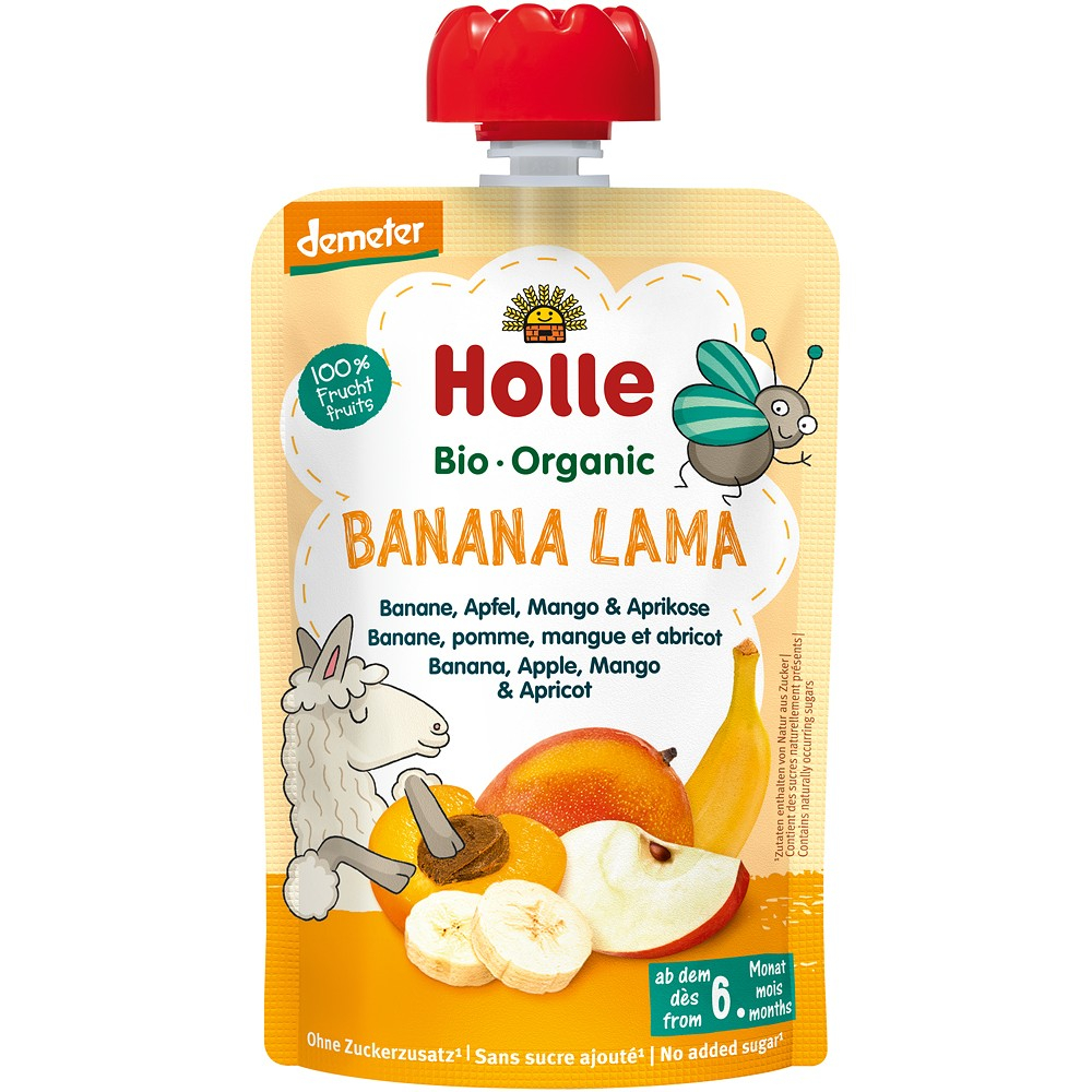 Piure bio de banane, mere, mango si caise pentru copii, +6luni [1]