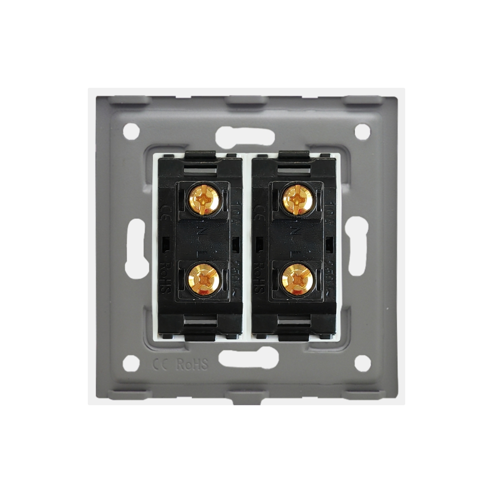 Priza Dubla cu Module Inguste cu Rama din Aluminiu LUXION [4]