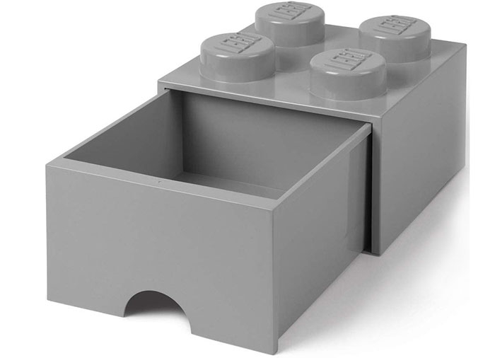 Sertar de birou LEGO 2x2 gri [2]