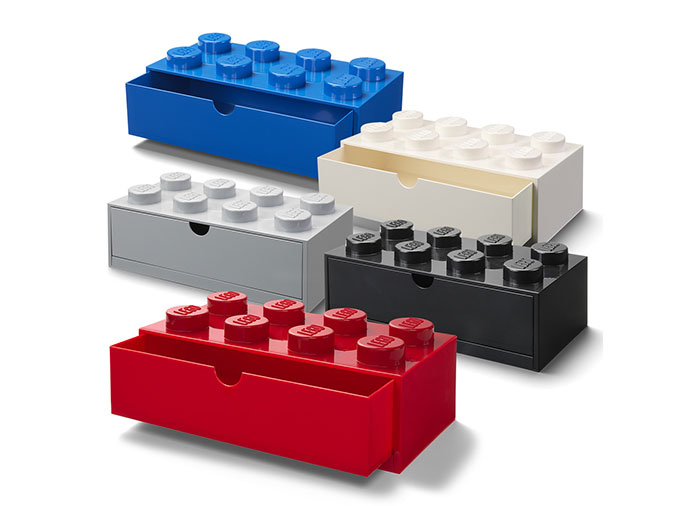 Sertar de birou LEGO 2x4 gri [3]