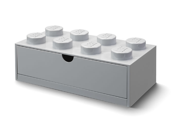 Sertar de birou LEGO 2x4 gri [1]