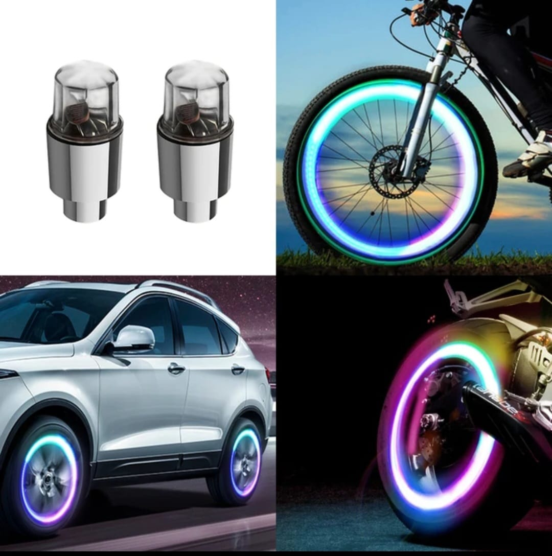 Set 2 capace ventil anvelopa lumini LED RGB [7]