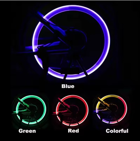 Set 2 capace ventil anvelopa lumini LED RGB [6]