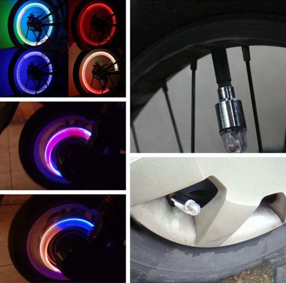 Set 2 capace ventil anvelopa lumini LED RGB [4]