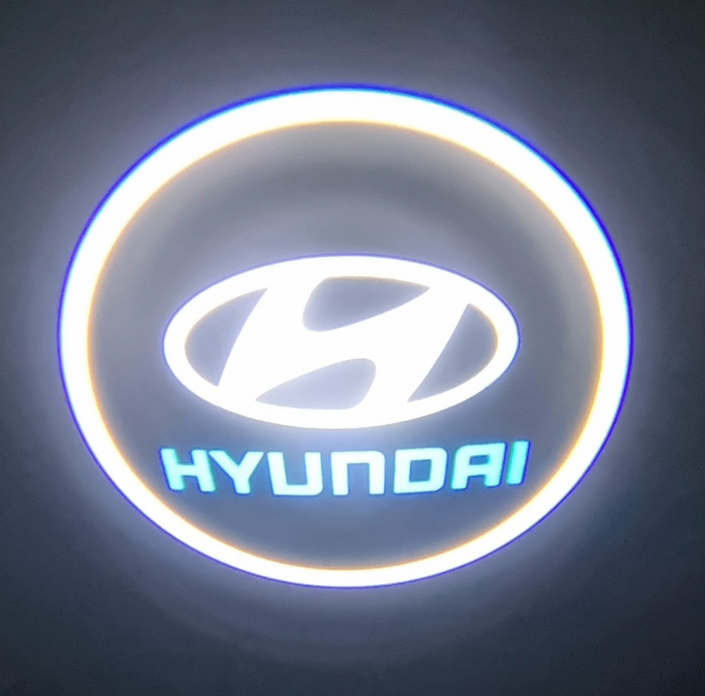Set 2 lampi proiectoare logo HYUNDAI cu lumina LED [8]