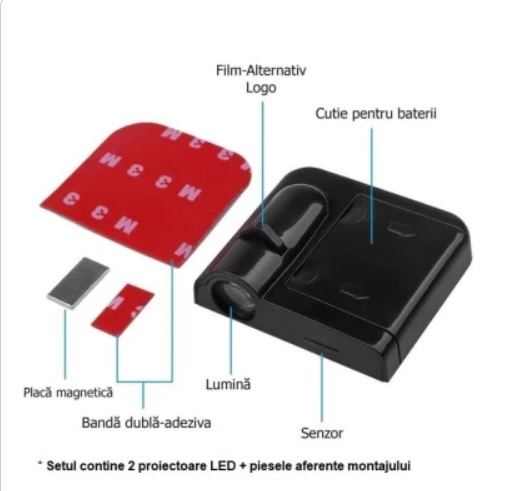 Set 2 lampi proiectoare logo JORDAN cu lumina LED [7]