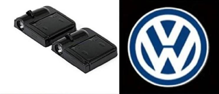 Set 2 lampi proiectoare logo VW cu lumina LED [1]