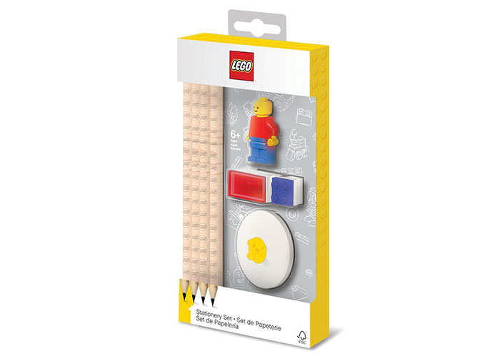 Set LEGO cu o minifigurina, 4 creioane, 1 topper, 1 ascutitoare, [1]