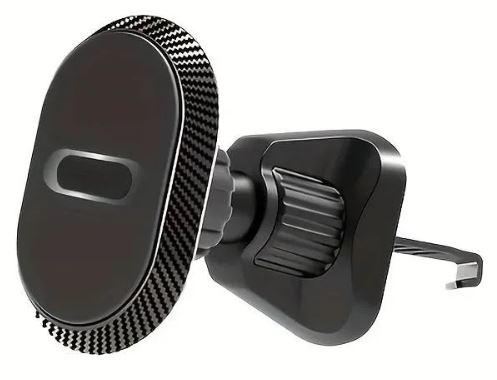 Suport auto magnetic de telefon, Grila ventilatie, Minimalist, Durabil, Compatibil universal, Rotatie 360, Negru [1]