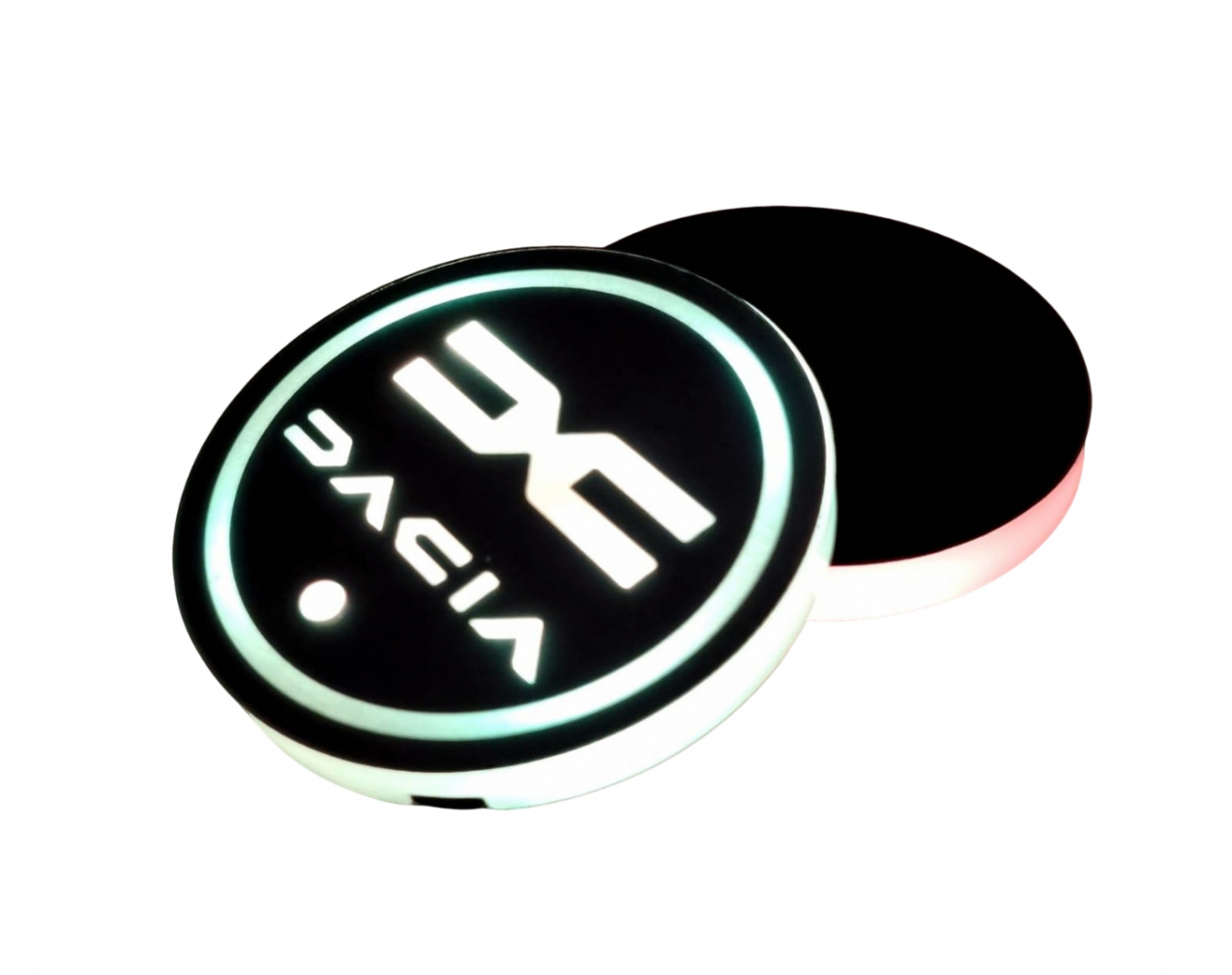 Suport auto pentru pahare cu lumina inteligenta LED cu logo DACIA [2]