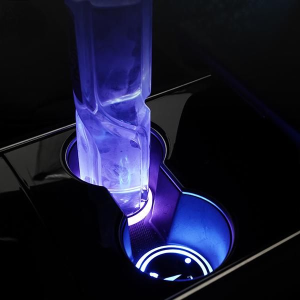 Suport auto pentru pahare cu lumina inteligenta LED cu logo SKODA [5]