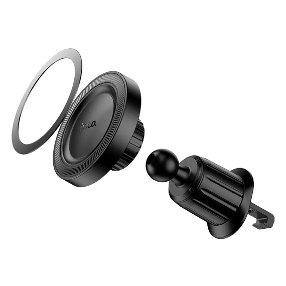 Suport Auto pentru Telefon, Magnetic, montaj ventilatie, PullClip, Negru, Hoco H56 [3]