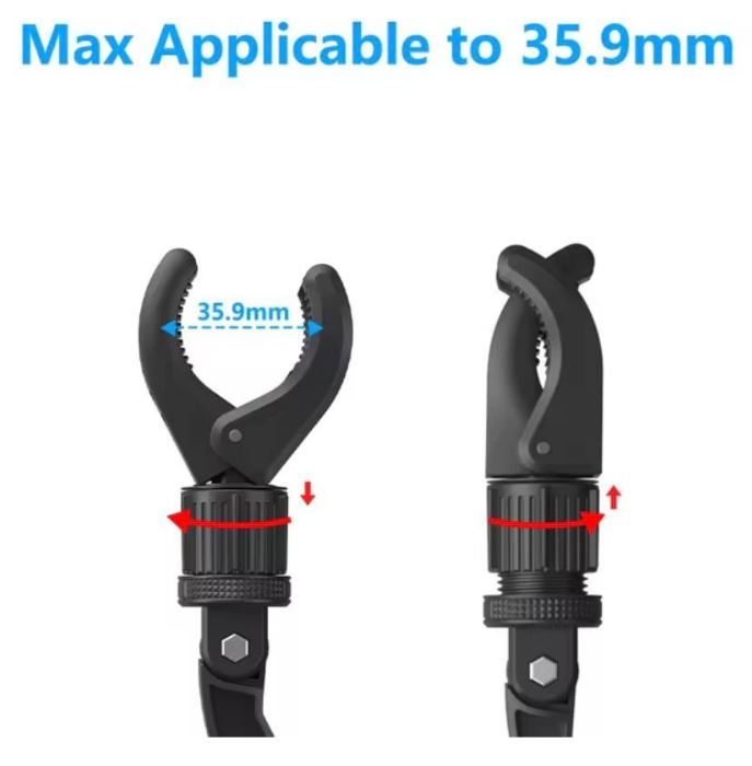 Suport auto rotativ universal cu clema pentru telefon mobil, Rotatie 360° , Neg [4]