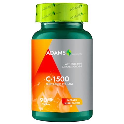 Vitamina C-1500 cu macese 90tab. Adams [1]